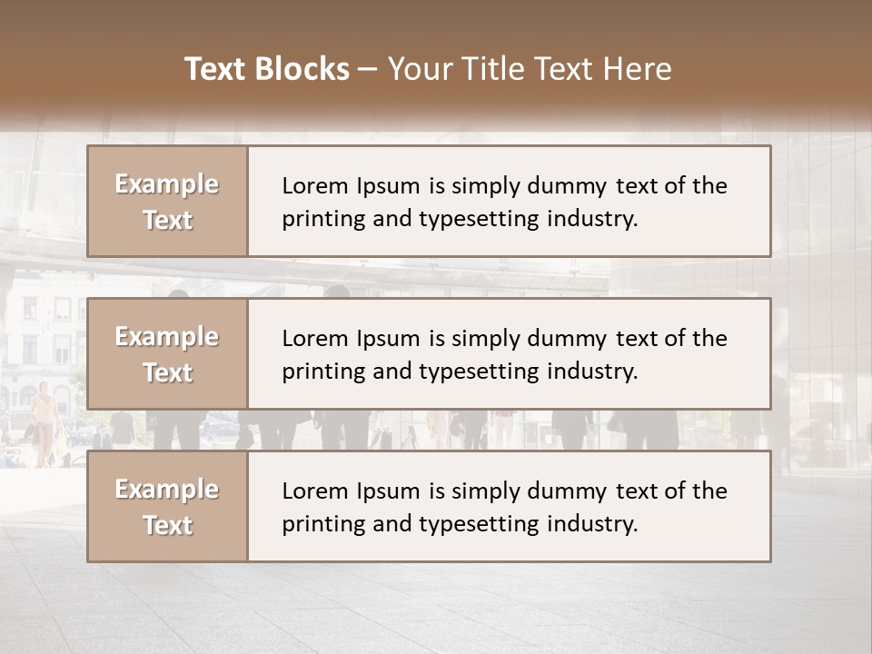 A Group Of People Walking Down A Street PowerPoint Template