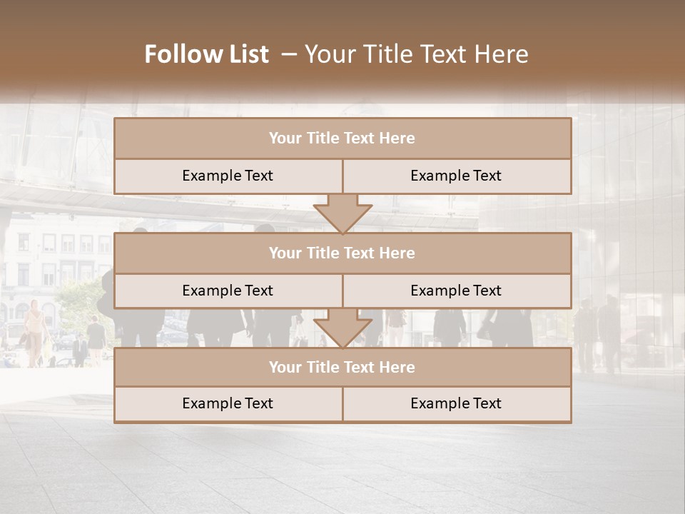 A Group Of People Walking Down A Street PowerPoint Template