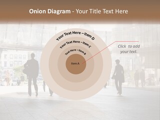 A Group Of People Walking Down A Street PowerPoint Template