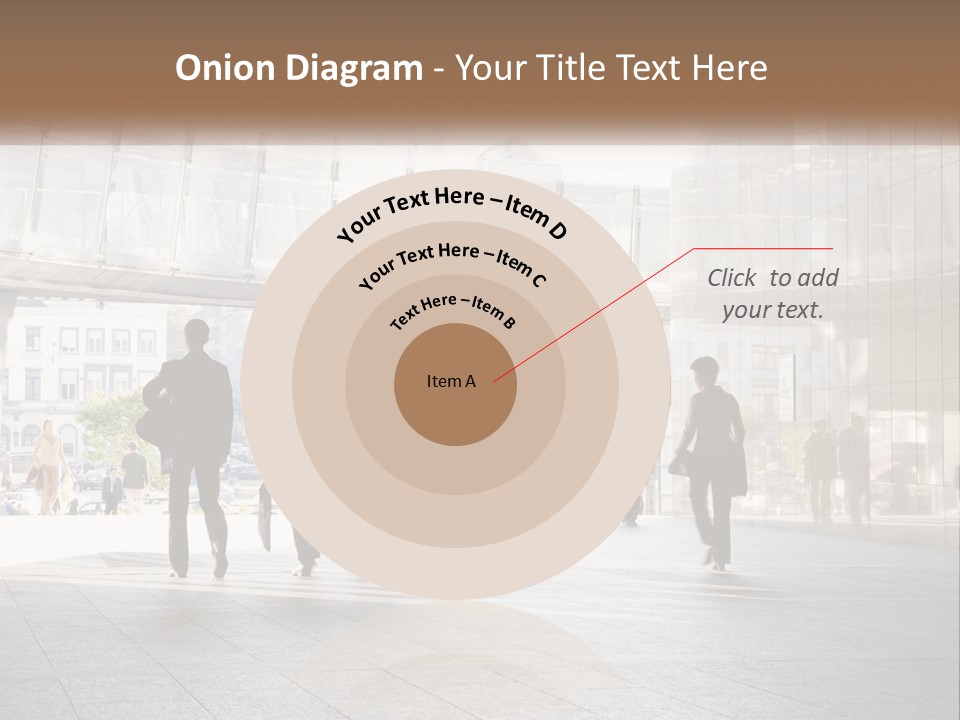 A Group Of People Walking Down A Street PowerPoint Template