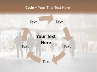A Group Of People Walking Down A Street PowerPoint Template