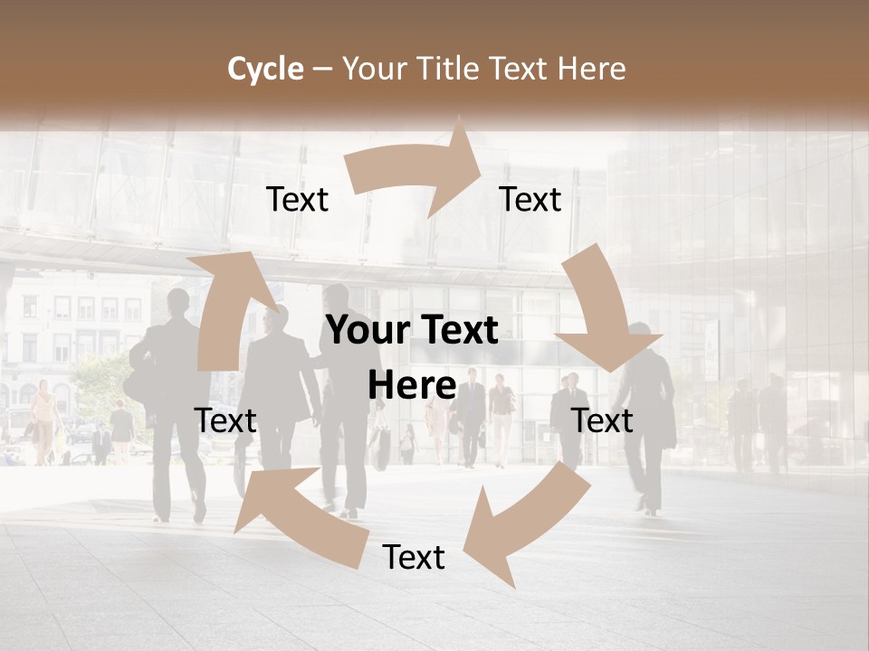 A Group Of People Walking Down A Street PowerPoint Template