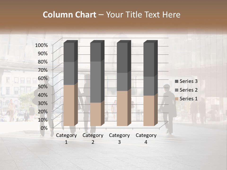 A Group Of People Walking Down A Street PowerPoint Template