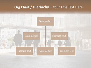 A Group Of People Walking Down A Street PowerPoint Template