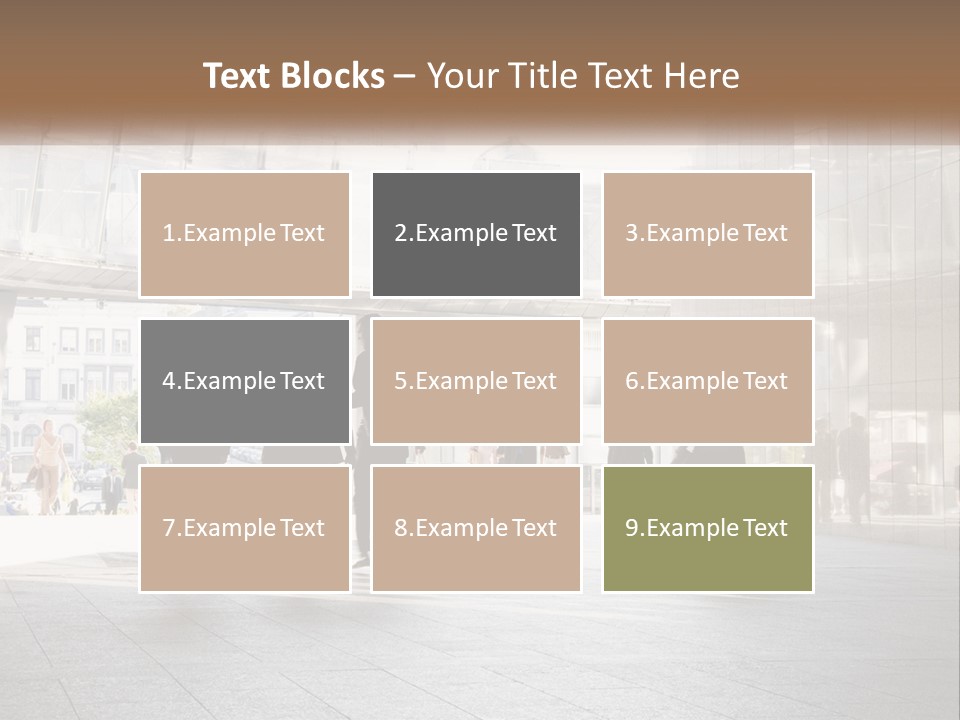A Group Of People Walking Down A Street PowerPoint Template