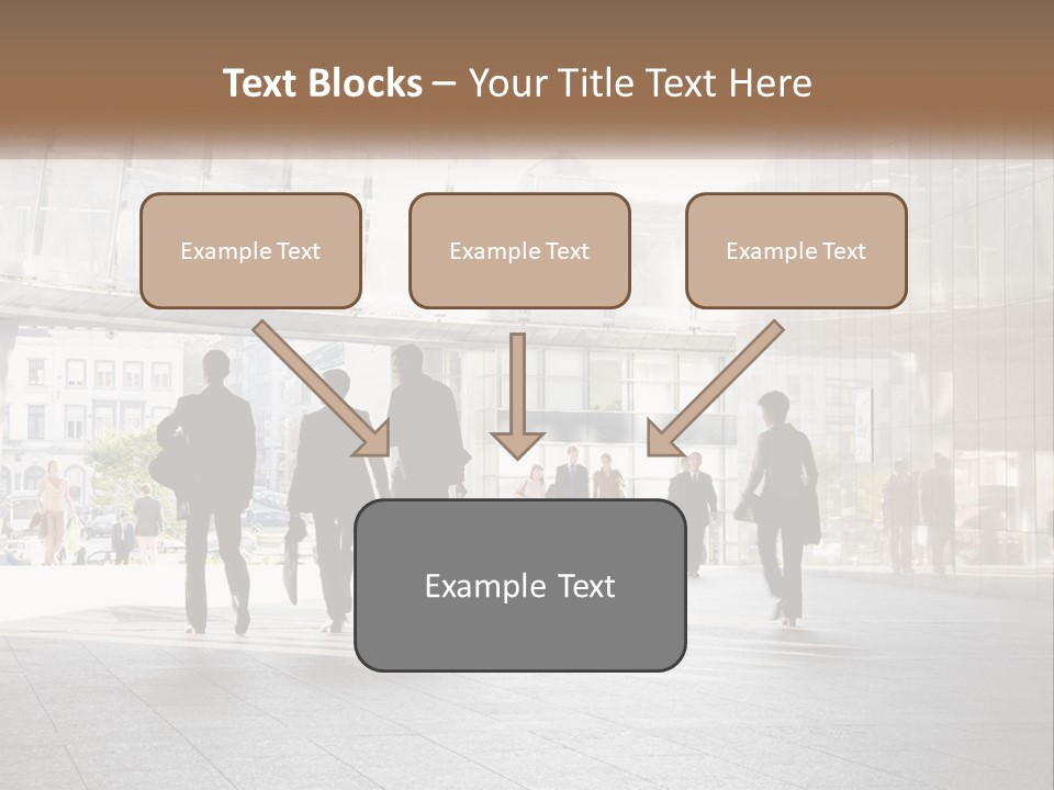 A Group Of People Walking Down A Street PowerPoint Template