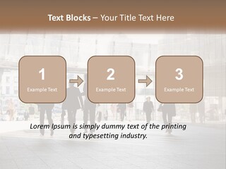 A Group Of People Walking Down A Street PowerPoint Template