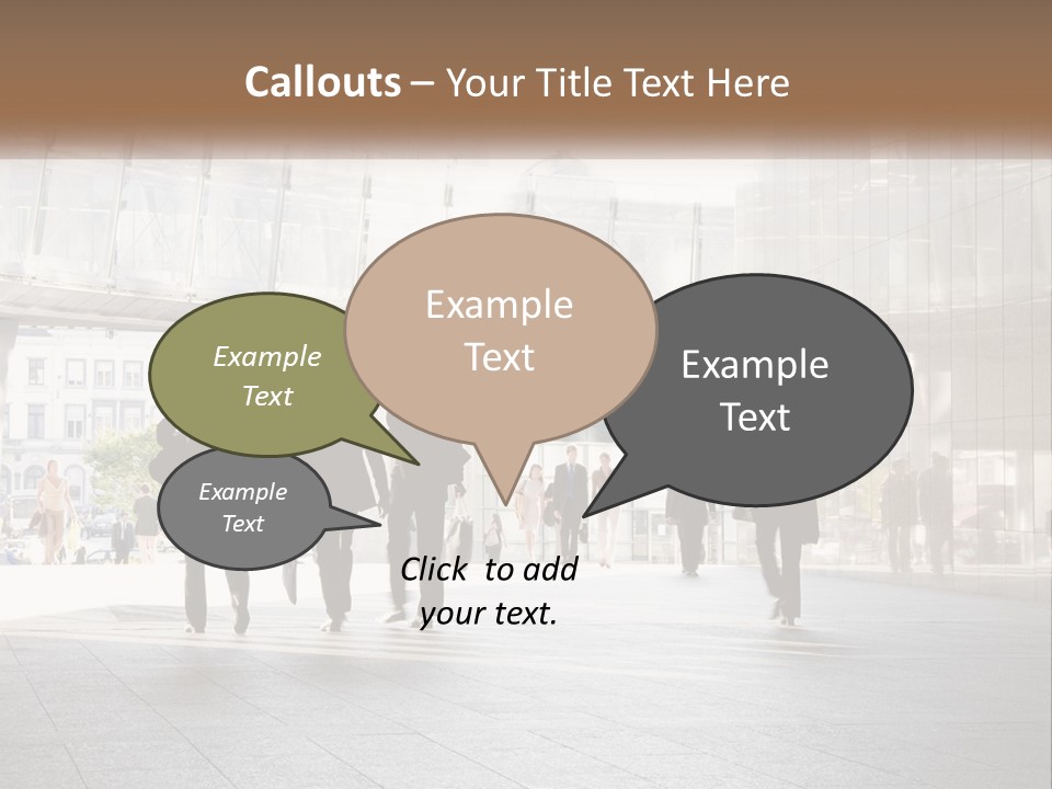 A Group Of People Walking Down A Street PowerPoint Template