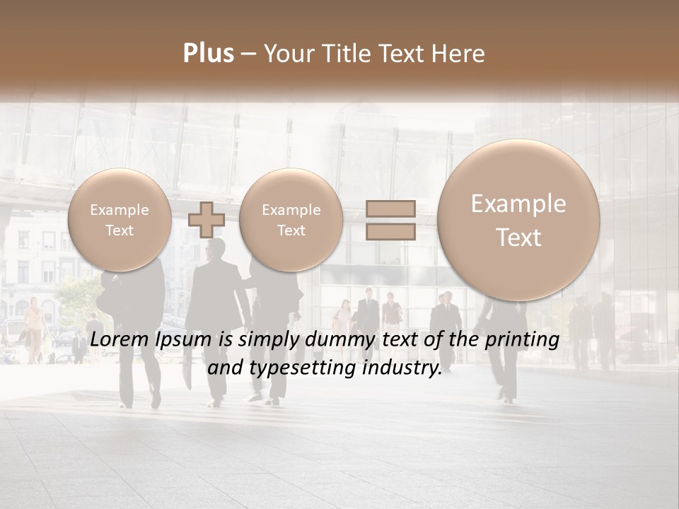 A Group Of People Walking Down A Street PowerPoint Template