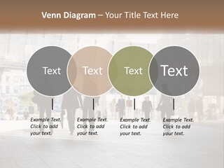 A Group Of People Walking Down A Street PowerPoint Template