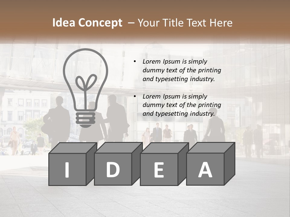 A Group Of People Walking Down A Street PowerPoint Template