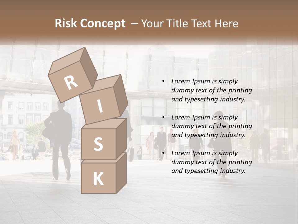 A Group Of People Walking Down A Street PowerPoint Template