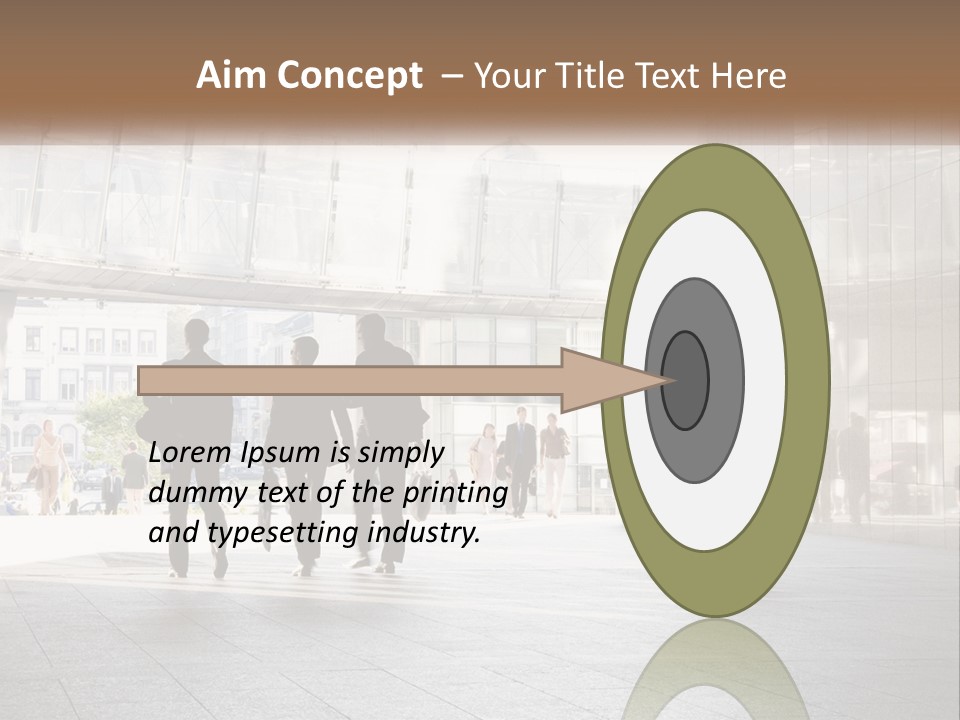 A Group Of People Walking Down A Street PowerPoint Template