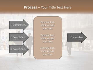 A Group Of People Walking Down A Street PowerPoint Template