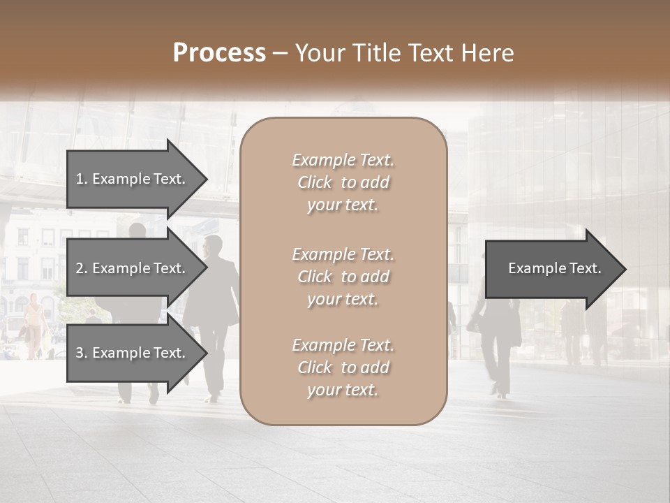 A Group Of People Walking Down A Street PowerPoint Template