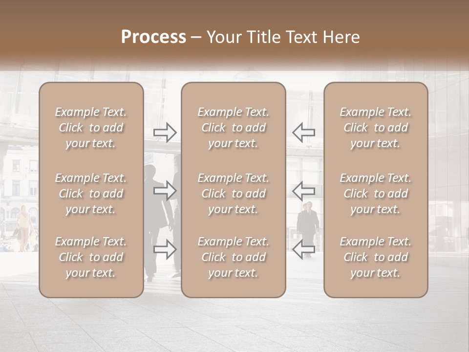 A Group Of People Walking Down A Street PowerPoint Template