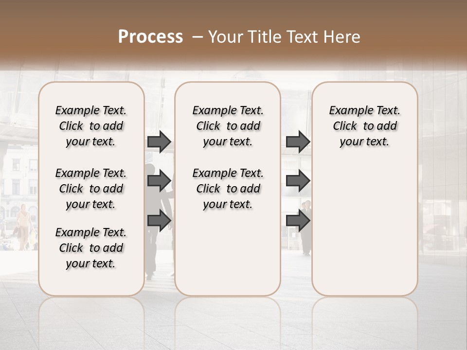 A Group Of People Walking Down A Street PowerPoint Template