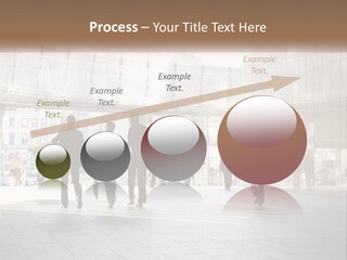 A Group Of People Walking Down A Street PowerPoint Template