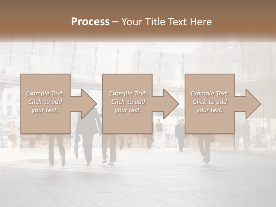 A Group Of People Walking Down A Street PowerPoint Template