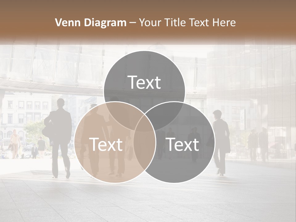 A Group Of People Walking Down A Street PowerPoint Template