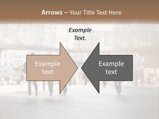 A Group Of People Walking Down A Street PowerPoint Template