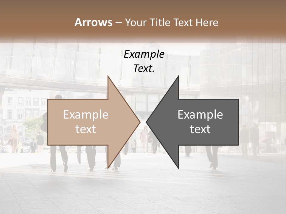 A Group Of People Walking Down A Street PowerPoint Template
