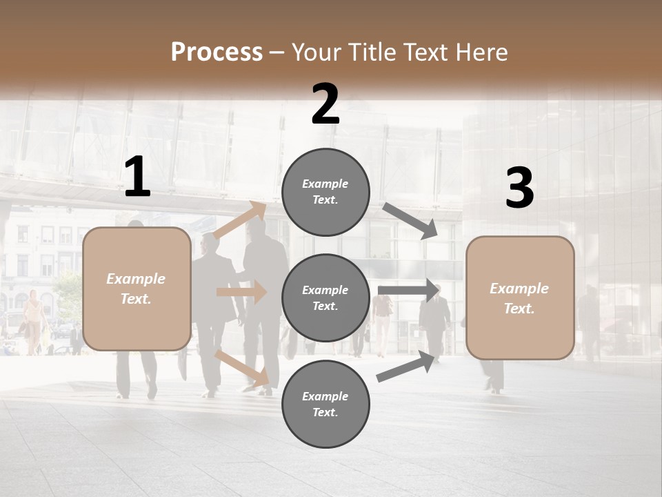 A Group Of People Walking Down A Street PowerPoint Template