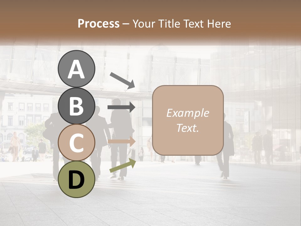 A Group Of People Walking Down A Street PowerPoint Template
