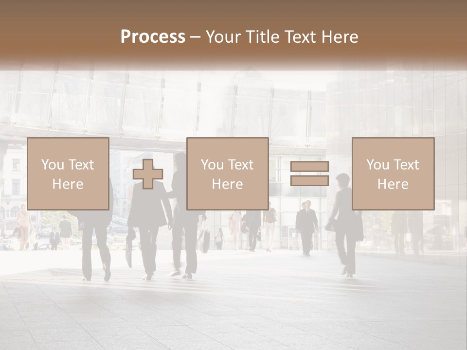 A Group Of People Walking Down A Street PowerPoint Template