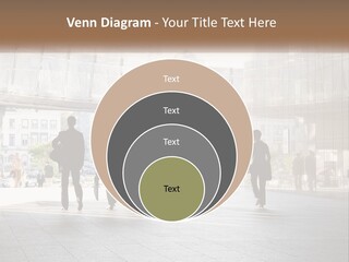 A Group Of People Walking Down A Street PowerPoint Template