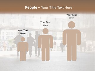 A Group Of People Walking Down A Street PowerPoint Template