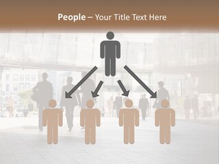 A Group Of People Walking Down A Street PowerPoint Template