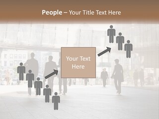 A Group Of People Walking Down A Street PowerPoint Template