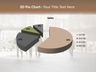 A Group Of People Walking Down A Street PowerPoint Template