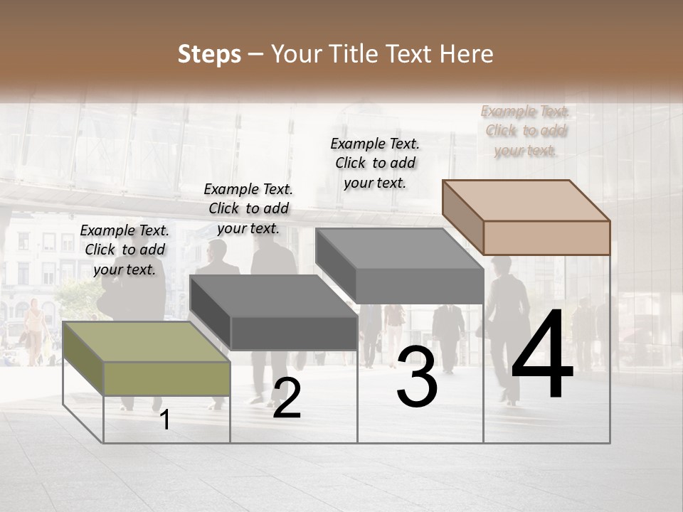 A Group Of People Walking Down A Street PowerPoint Template