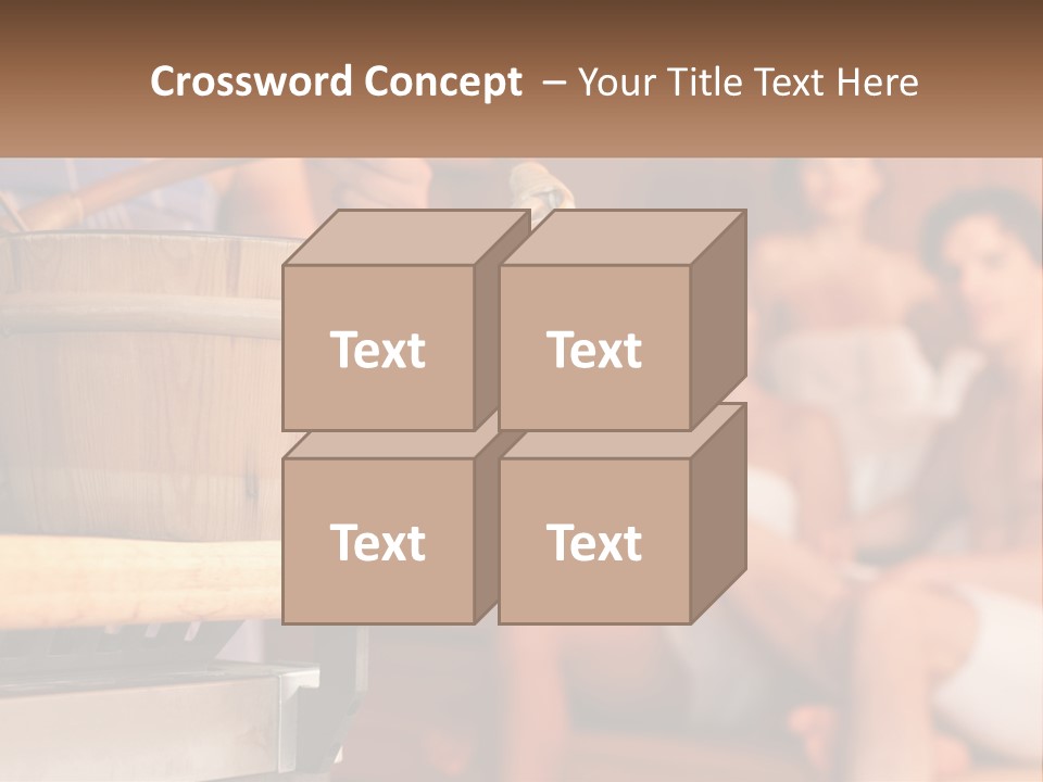 A Group Of Women Sitting In A Sauna PowerPoint Template