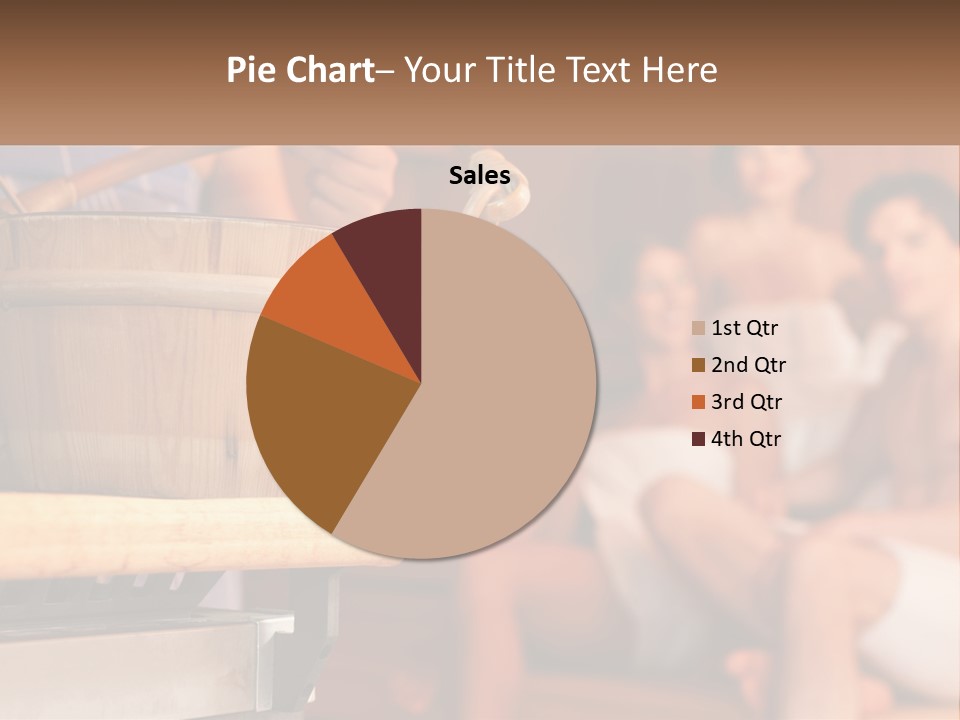 A Group Of Women Sitting In A Sauna PowerPoint Template