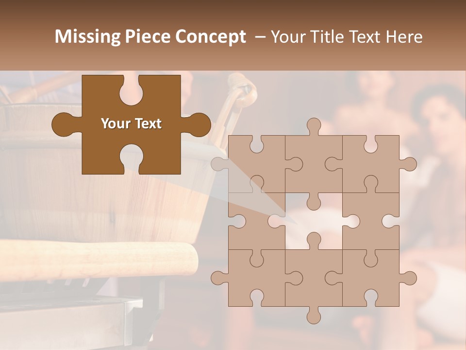 A Group Of Women Sitting In A Sauna PowerPoint Template