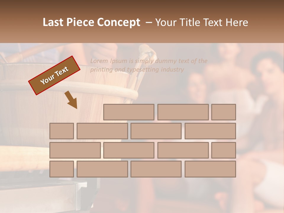 A Group Of Women Sitting In A Sauna PowerPoint Template