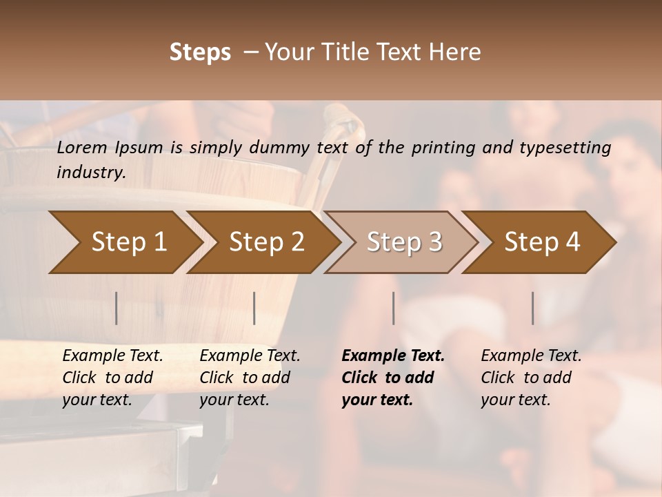 A Group Of Women Sitting In A Sauna PowerPoint Template
