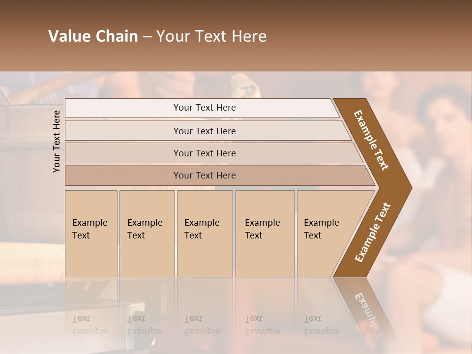A Group Of Women Sitting In A Sauna PowerPoint Template