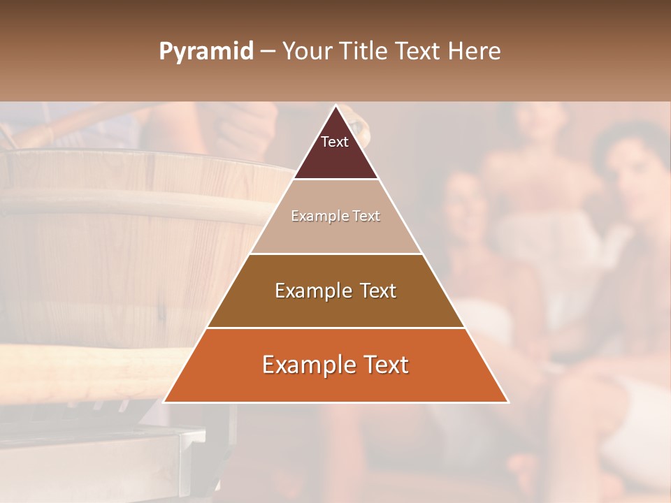 A Group Of Women Sitting In A Sauna PowerPoint Template