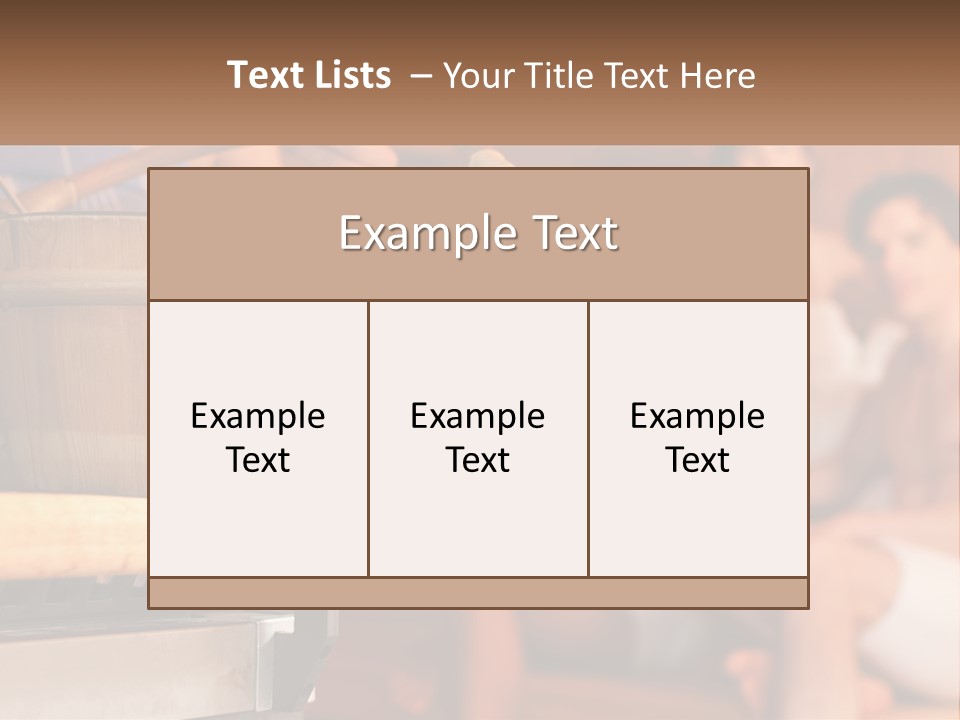 A Group Of Women Sitting In A Sauna PowerPoint Template