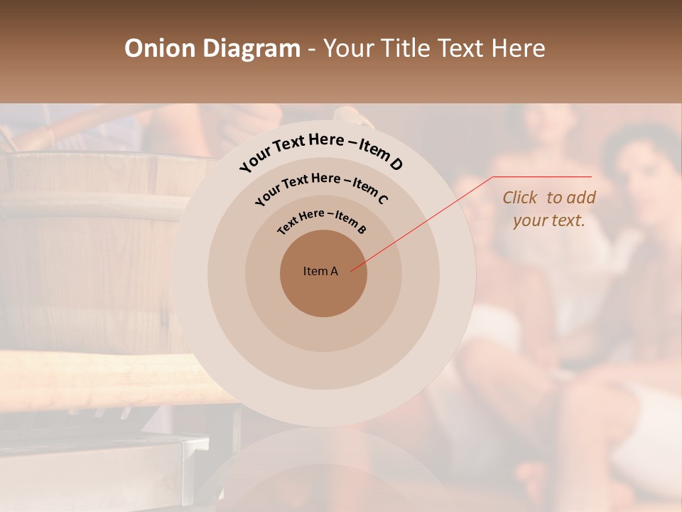A Group Of Women Sitting In A Sauna PowerPoint Template