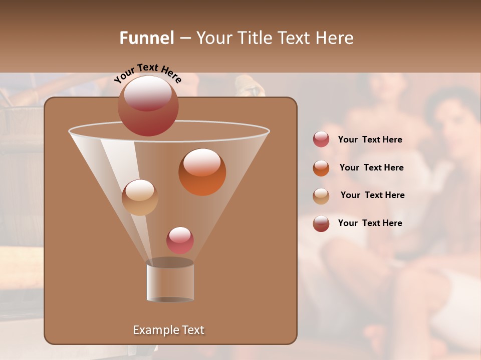 A Group Of Women Sitting In A Sauna PowerPoint Template