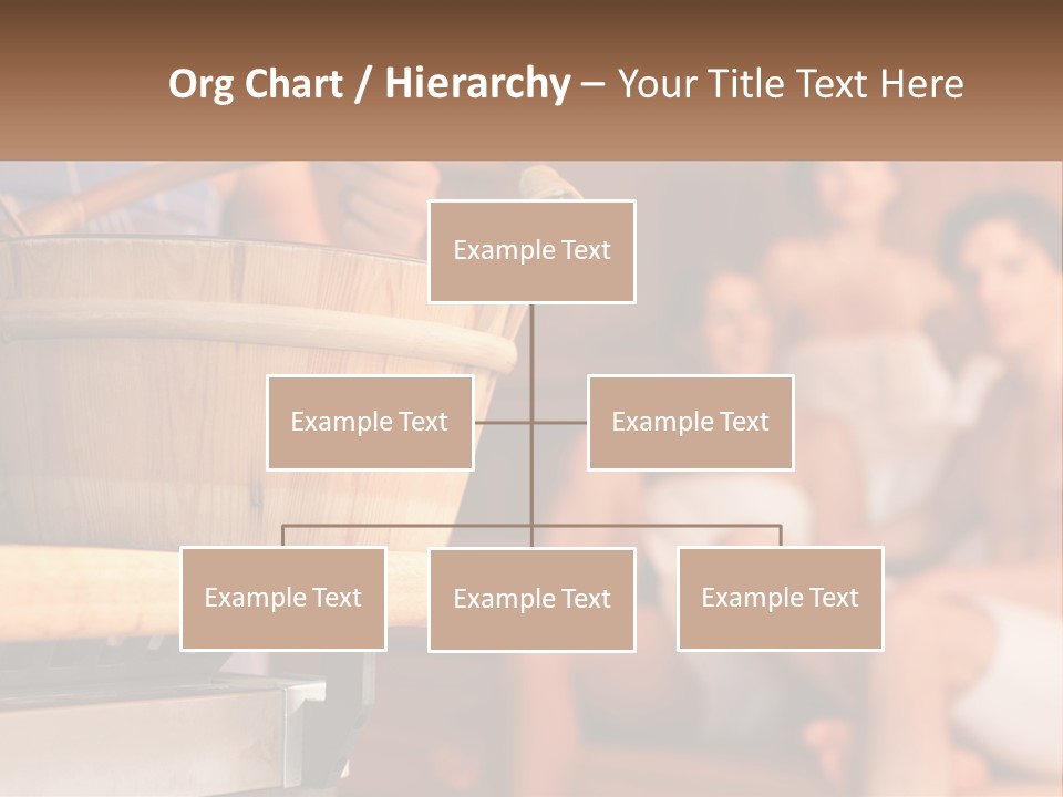 A Group Of Women Sitting In A Sauna PowerPoint Template