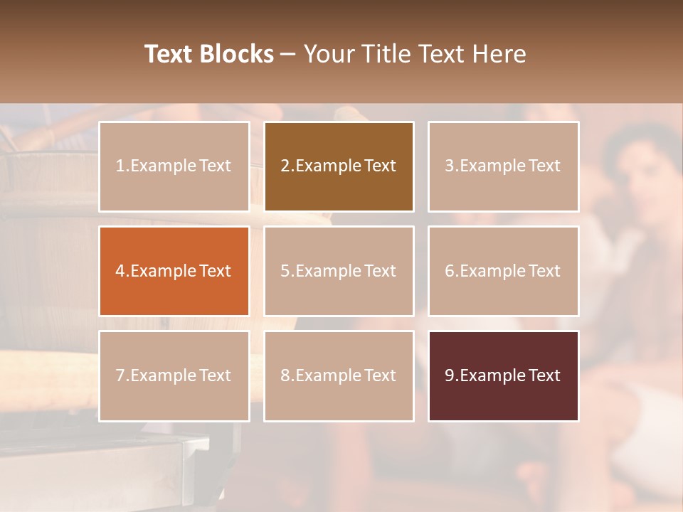 A Group Of Women Sitting In A Sauna PowerPoint Template