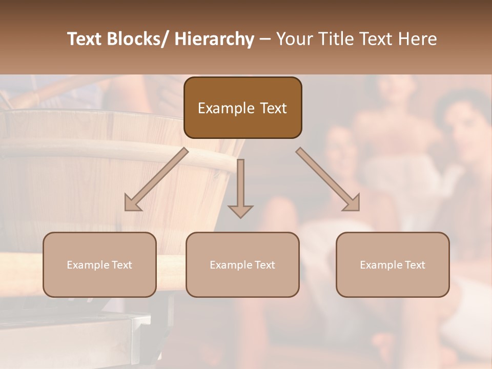 A Group Of Women Sitting In A Sauna PowerPoint Template