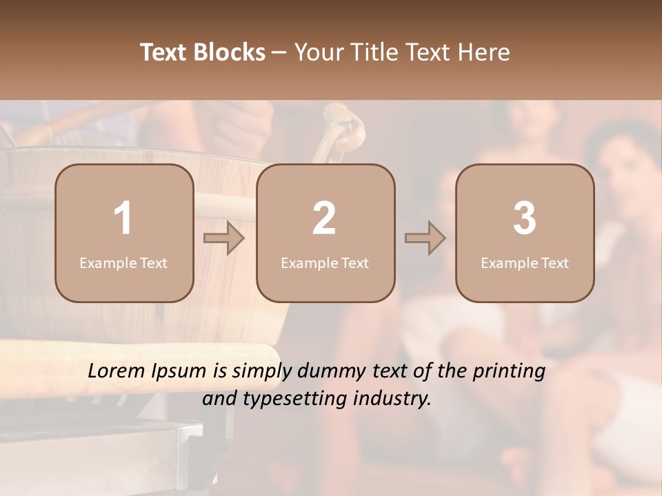 A Group Of Women Sitting In A Sauna PowerPoint Template
