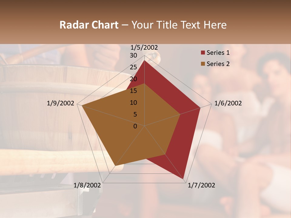 A Group Of Women Sitting In A Sauna PowerPoint Template
